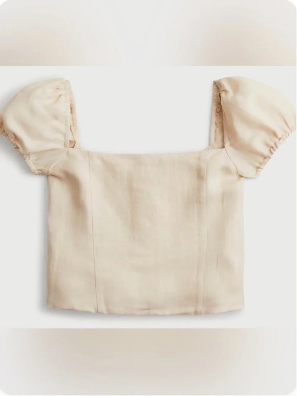 J.Crew Squareneck Linen-Cupro Blend Top — Size XS